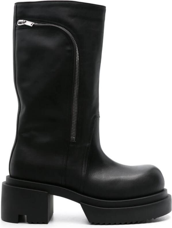 Rick Owens 60mm knee-high leather boots Black