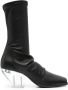 Rick Owens 75mm open-toe leather boots Black - Thumbnail 1
