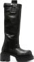 Rick Owens 80mm polished-leather knee-high boots Black - Thumbnail 1