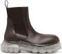Rick Owens Beatle Bozo Tractor ankle boots Brown - Thumbnail 1