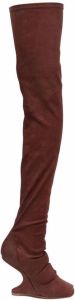 Rick Owens cantilever 11 thigh-high boots Brown