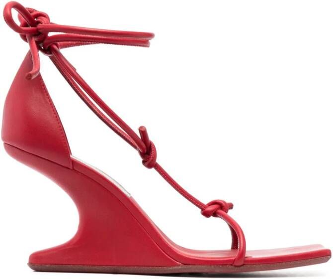 Rick Owens Cantilever 60mm leather sandals Red