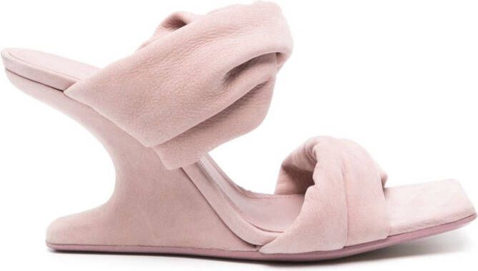 Rick Owens Cantilever 8 110mm nubuck mules Pink