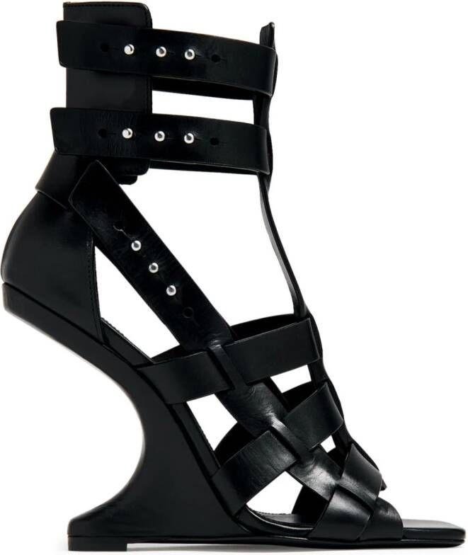 Rick Owens Cantilever leather sandals Black