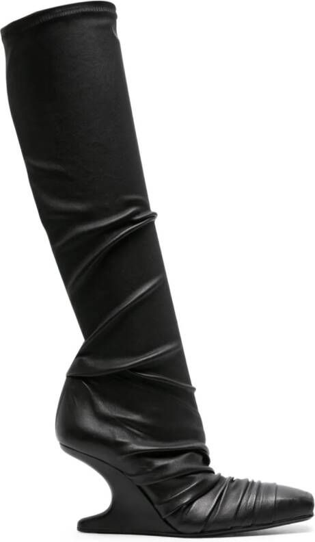 Rick Owens Cantilever Sisy 80mm leather boots Black