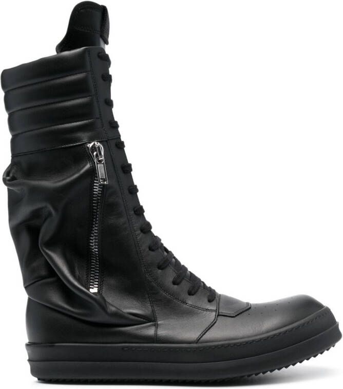 Rick Owens Cargo Basket leather boots Black