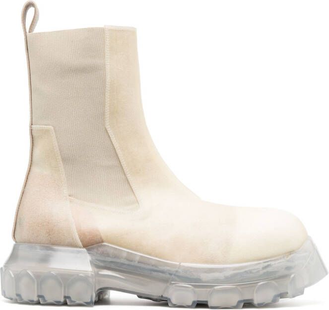 Rick Owens chunky-sole Chelsea boots Neutrals