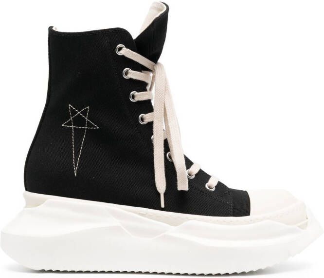 Rick Owens DRKSHDW Abstract chunky high-top sneakers Black