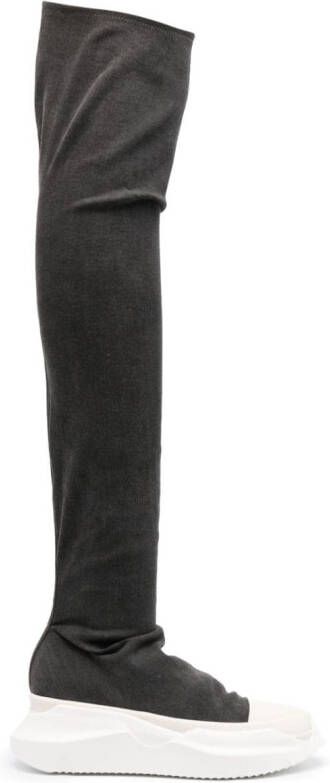 Rick Owens DRKSHDW Abstract Stockings denim boots Grey