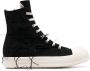 Rick Owens DRKSHDW distressed-effect lace-up high-top sneakers Black - Thumbnail 1