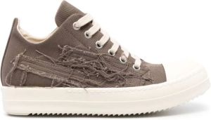 Rick Owens DRKSHDW distressed-finish lace-up sneakers Green