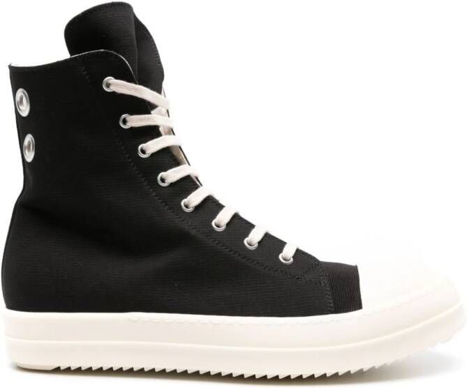 Rick Owens DRKSHDW high-top cotton sneakers Black
