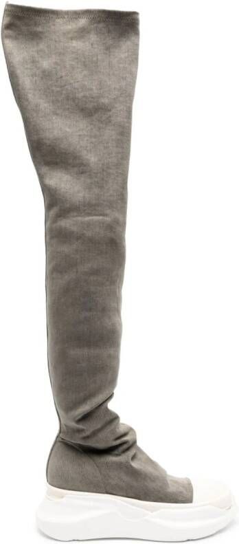 Rick Owens DRKSHDW Luxor leather sock boots Grey