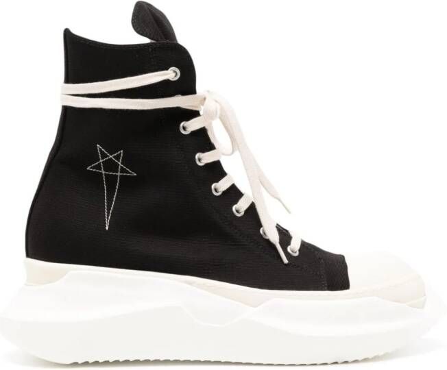 Rick Owens DRKSHDW star-embroidered lace-up sneakers Black