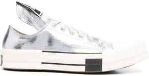 Rick Owens DRKSHDW x Converse lacquered low-top sneakers Silver