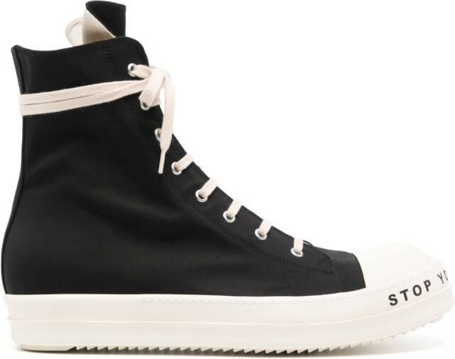 Rick Owens DRKSHDW zip-up hi-top sneakers Black