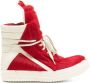 Rick Owens Geobasket fur-design sneakers Red - Thumbnail 1