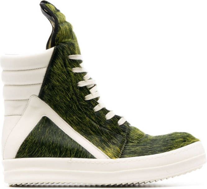 Rick Owens Geobasket lace-up sneakers Green