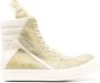 Rick Owens Geobasket shearling leather sneakers Green - Thumbnail 1