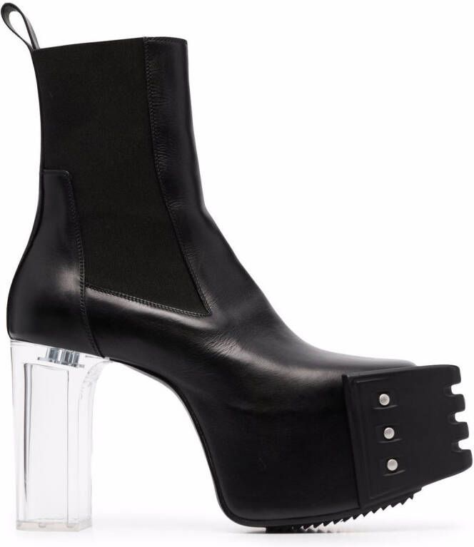 Rick Owens grilled platform boots Black