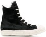 Rick Owens high-top shearling sneakers Black - Thumbnail 1