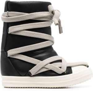 Rick Owens Jumbo Puffer mega-laced sneaker boots Black