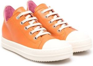 Rick Owens Kids low-top leather sneakers Orange
