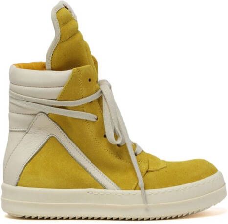 Rick Owens Kids padded-ankle high-top sneakers Yellow