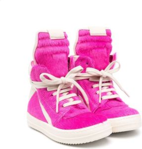 Rick Owens Kids padded-ankle sneakers Pink