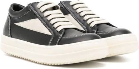 Rick Owens Kids two-tone lace-up sneakers Black