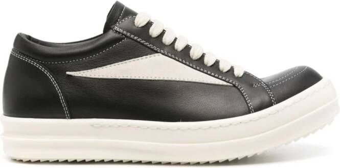 Rick Owens lace-up leather sneakers Black