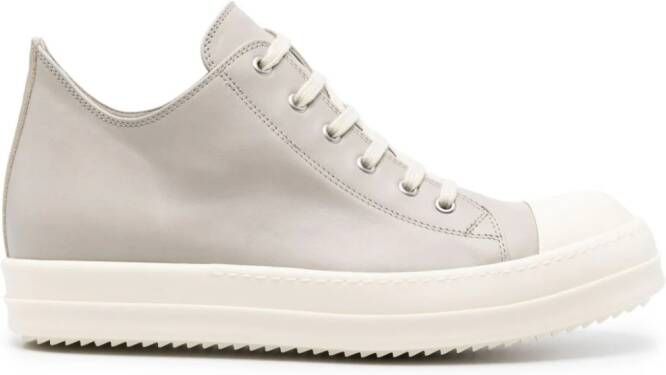 Rick Owens lace-up leather sneakers Neutrals