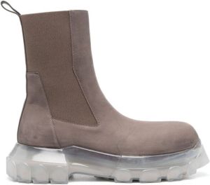 Rick Owens leather Chelsea boots Grey