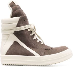 Rick Owens leather high-top sneakers Grey