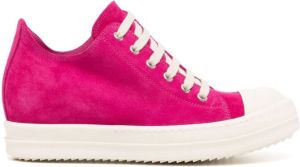Rick Owens leather lace-up high-top sneakers Pink