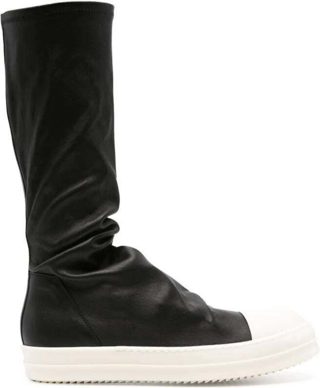 Rick Owens leather stocking sneakers Black