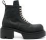 Rick Owens Low Army Bogun 80mm leather boots Black - Thumbnail 1