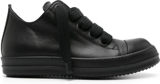 Rick Owens Low leather sneakers Black