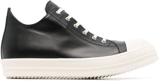 Rick Owens low-top leather sneakers Black