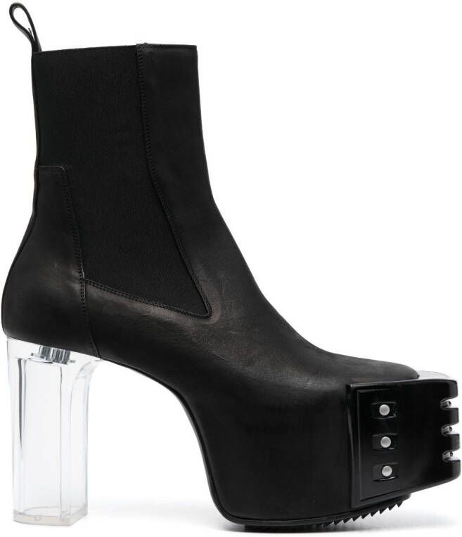 Rick Owens Luxor Grilled 130mm ankle boots Black