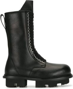 Rick Owens mid-calf lace-up boots Black