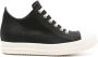 Rick Owens mid-top waxed-leather sneakers Black - Thumbnail 1