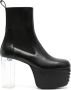 Rick Owens Minimal Grill 120mm leather boots Black - Thumbnail 1