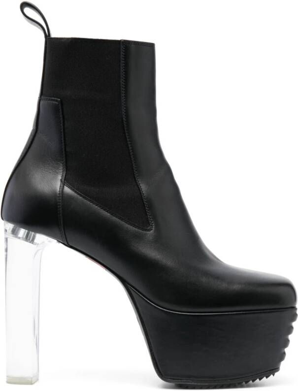 Rick Owens Minimal Grill Beatle 145mm ankle boots Black