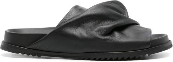 Rick Owens Mobius Granola leather slides Black