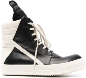 Rick Owens oversized tongue high-top sneakers Black