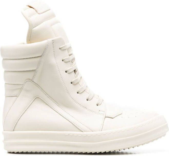 Rick Owens panelled high-top sneakers Neutrals