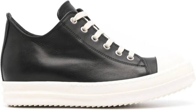 Rick Owens platform leather sneakers Black