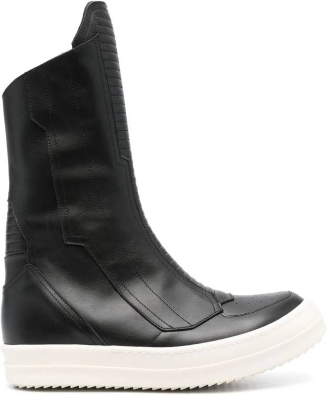 Rick Owens quilted leather boots Black