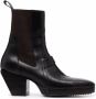 Rick Owens square-toe leather boots Black - Thumbnail 1